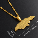 Jamaica Map  Pendant Necklace - Afrilege