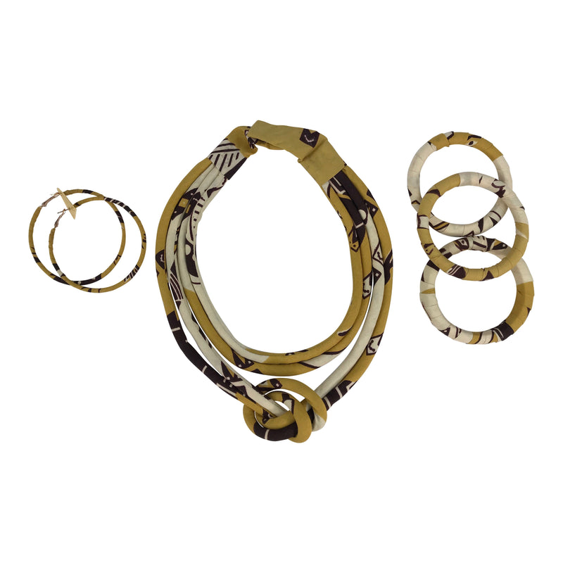 Barka Ankara Knot Jewelry Set ( Necklace - Bracelets - earrings) - Afrilege