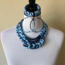 Akin African Print Fabric Ankara Knot Jewelry Set ( Necklace - Bracelets - earrings) - Afrilege