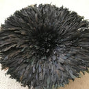 28" Authentic Bamileke Juju hat wall decor - Black / Deep brown - Afrilege