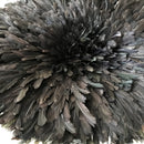 28" Authentic Bamileke Juju hat wall decor - Black / Deep brown - Afrilege