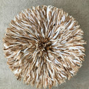 29" Light Brown Bamileke Juju Hat from Cameroon - Afrilege