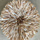 29" Light Brown Bamileke Juju Hat from Cameroon - Afrilege
