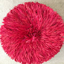 29" Red Bamileke Juju Hat from Cameroon - Afrilege