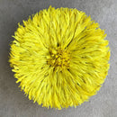 29" Yellow Bamileke Juju Hat from Cameroon - Afrilege