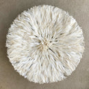 30" Authentic Bamileke Juju hat wall decor - white / ivory - Afrilege