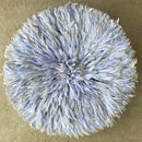 30" Light Blue Purple Authentic Bamileke Juju Hat from Cameroon - Afrilege