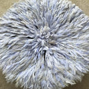 30" Light Blue Purple Authentic Bamileke Juju Hat from Cameroon - Afrilege