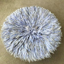 30" Light Blue Purple Authentic Bamileke Juju Hat from Cameroon - Afrilege