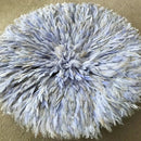 30" Light Blue Purple Authentic Bamileke Juju Hat from Cameroon - Afrilege