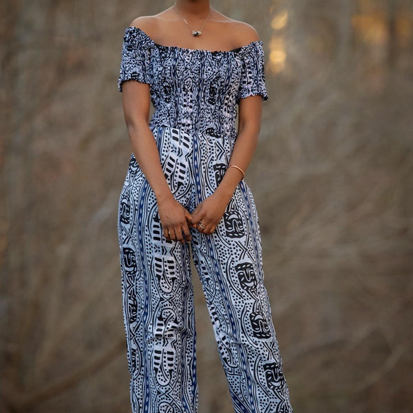 White african sales jumpsuit