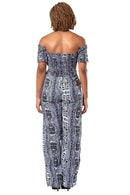 African print Zona Jumpsuit (Black & White) - Afrilege