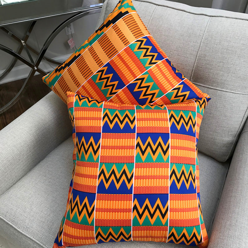 Visola Satin African Print Decorative Pillow Covers - Afrilege