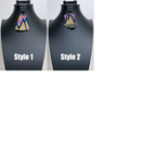 Kente Satin African print drop earrings - Afrilege