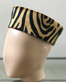 Gold & Brown print African Kufi hat for men - Afrilege