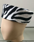 Zebra  print velvet hat for men - Afrilege