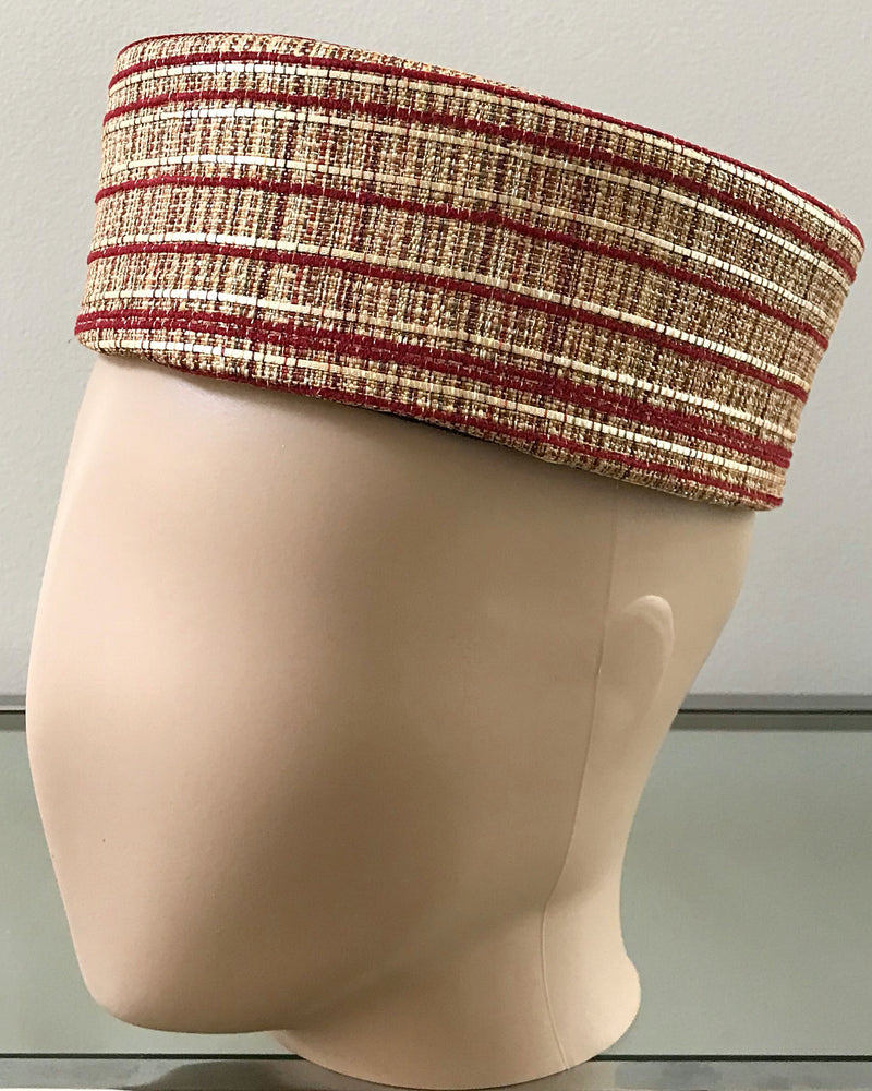 Straw Print  African Kufi hat for men - Afrilege