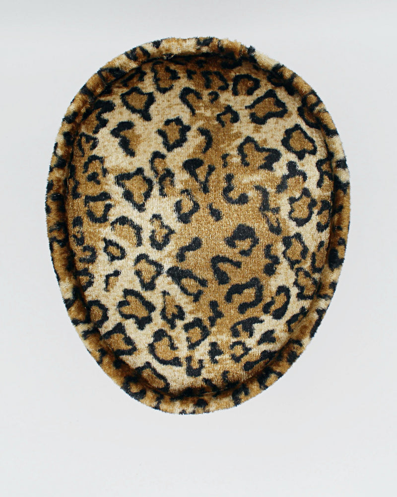 Leopard print velvet hat for men - Afrilege