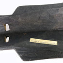 African Ebony Wood Carved Mask with Bronze from Ghana - Afrilege