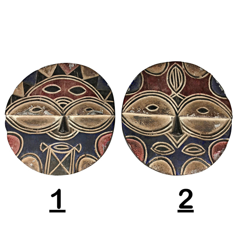 Bateke Beti Tribe Round Mask - Afrilege