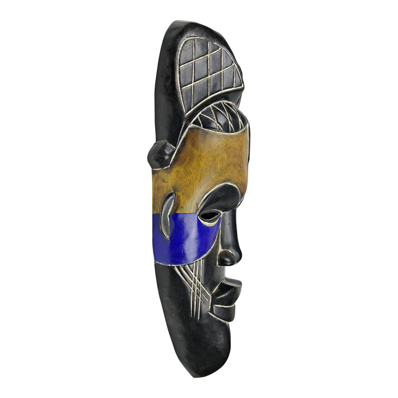 Tikar Hand Carved Colorful Mask - Afrilege