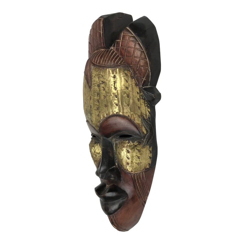 Tikar Tribe Hand Carved Bronze African Mask | Afrilege