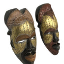 Tikar Tribe Hand Carved Bronze African Mask - Afrilege