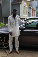 African Men's Wear Black Panther inspired / t'challa costume ( Shirt + Pant) - Afrilege