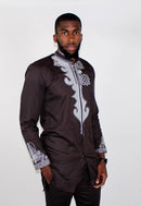 African Native Men's Wear Black Panther wakanda designs (shirt and pant) - Afrilege