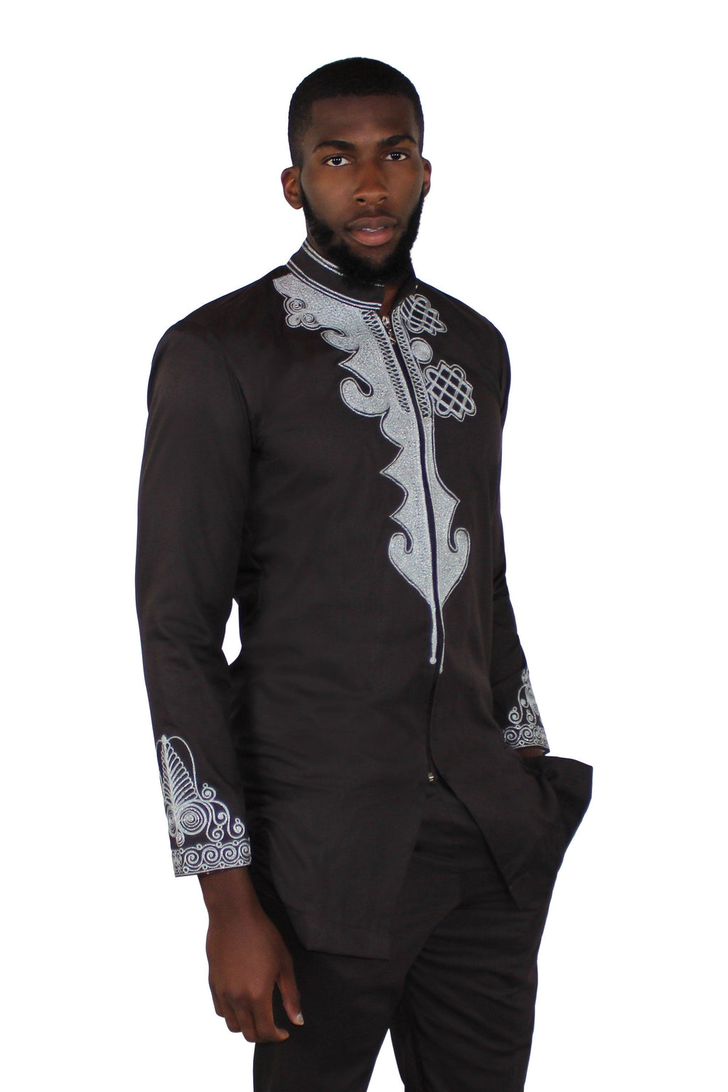 African Native Men's Wear Black Panther Wakanda Designs (Shirt and Pan Afrilege African Native Men's Wear Black Panther Wakanda Designs (Shirt and Pan Afrilege