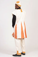 Shepherd African 3-pieces Men Wear - Beige / Orange - Afrilege