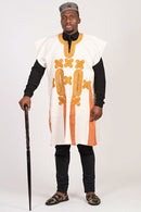 Shepherd African 3-pieces Men Wear - Beige / Orange - Afrilege