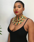 Morowa African print choker necklace - Afrilege