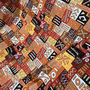 Satin Silk Mudcloth print fabric - Afrilege