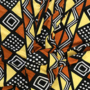 Satin Silk Mudcloth print fabric - Afrilege