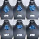 Navy Blue African print drop earrings - Afrilege