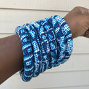 Ndop Small African Print Bangle Bracelets - Afrilege