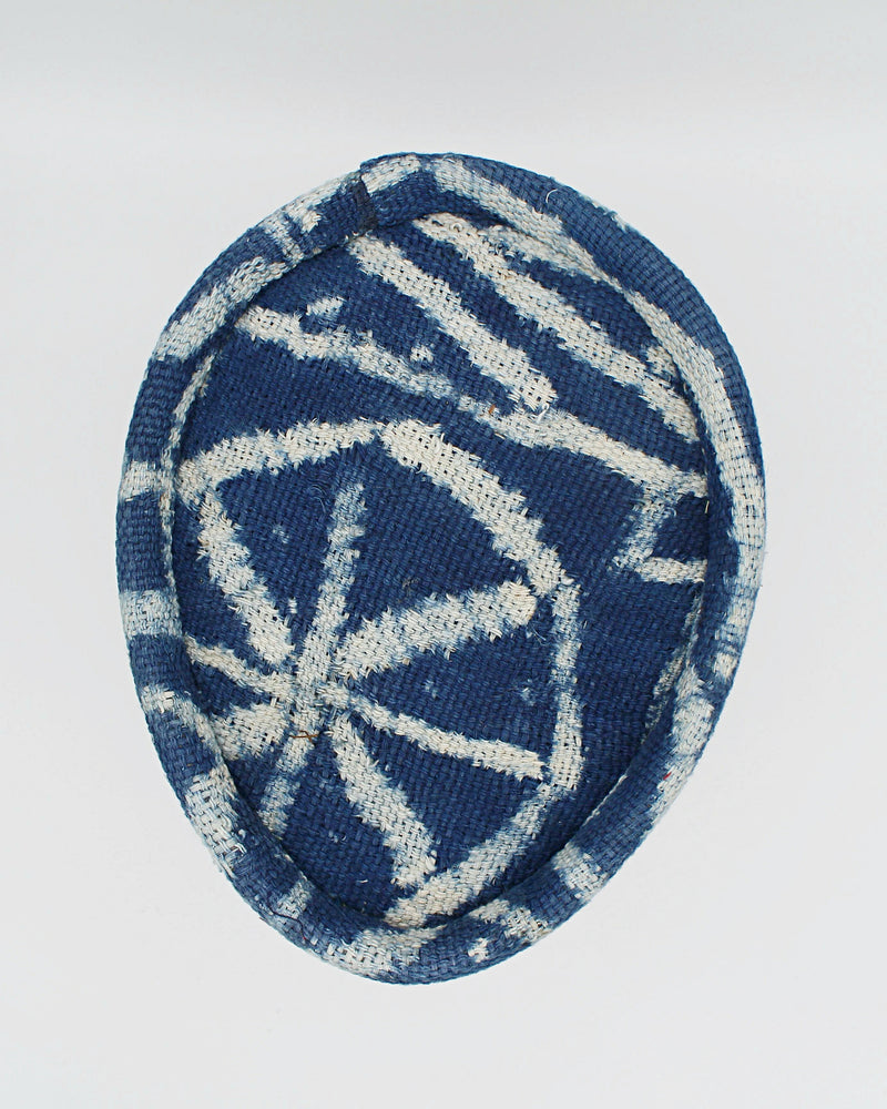 Authentic hand woven Ndop fabric hat for men - Afrilege