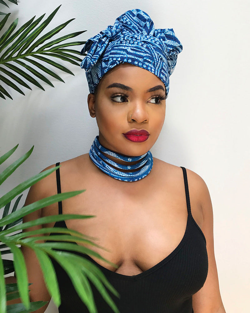 Ndop Africa Print Choker necklace - Afrilege
