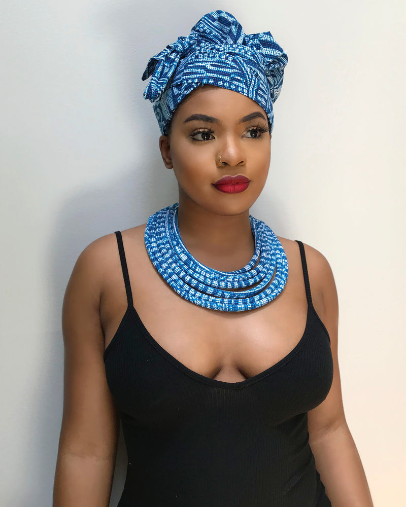Ndop Africa Print Choker necklace - Afrilege