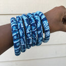 Ndop Small African Print Bangle Bracelets - Afrilege