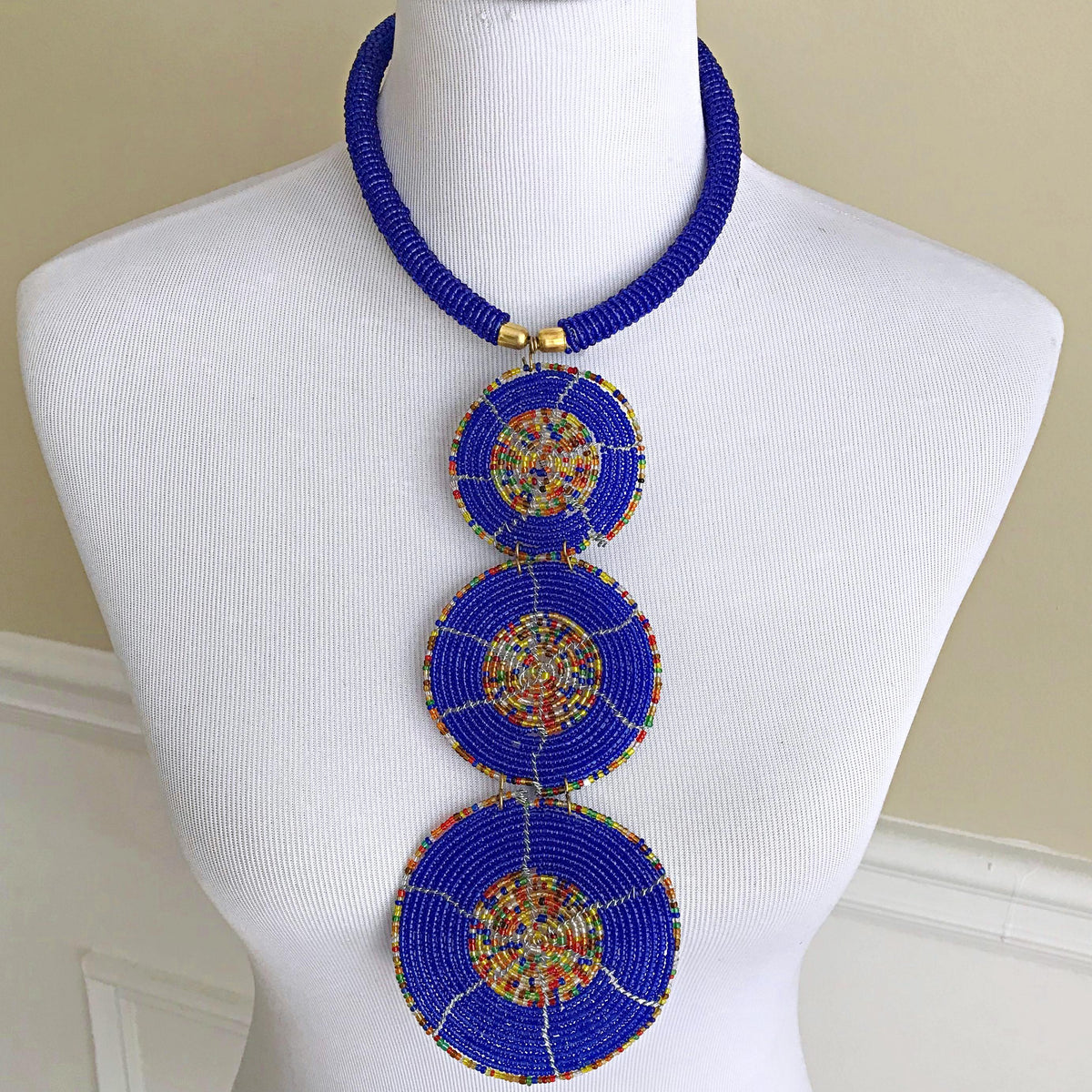 African Beaded Statement Necklace hotsell