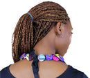 African Print Colorful Buttons Bib Necklaces - Afrilege