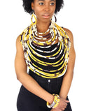 barka Ankara statement 15 lines necklace set ( necklace - bracelet - earrings) - Afrilege