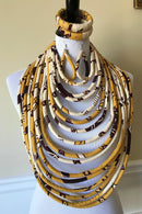 barka Ankara statement 15 lines necklace set ( necklace - bracelet - earrings) - Afrilege
