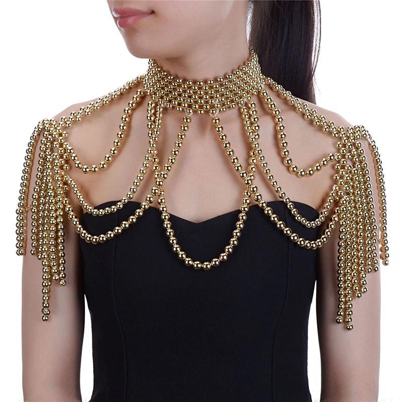 Beaded Maxi Statement Choker Necklace - Afrilege