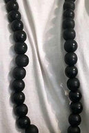 Black beads wood necklace - Afrilege