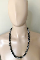 Black skull beads necklace for men - Afrilege