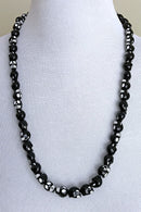 Black skull beads necklace for men - Afrilege