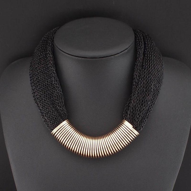 Chunky Collar Rope Chain Statement Necklace - Afrilege